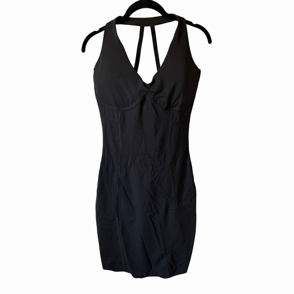 Gymshark x Whitney Simmons Womens NO SIZE Small Dress Black Racerback Bodycon
